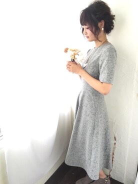 「gray」｜「アイテム（アクセサリー）」を使った、Sachanさん（レディース・160cm）の秋コーディネート