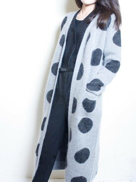 「gray」｜「アイテム（ピーコート）」を使った、Bow Tsaiさん（レディース・167cm）の冬コーディネート