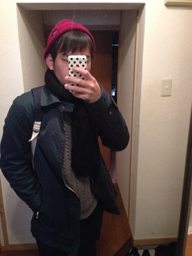 「JOURNAL STANDARD（ジャーナルスタンダード）のアイテム（トレンチコート）」を使った、yuki matsumotoさん（メンズ・165cm）の冬コーディネート