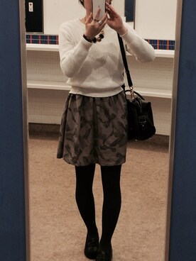 「ZARA BASIC（ザラベーシック）のドレスシューズ（ドレスシューズ、ブラック系）」を使った、atsukoさん（レディース）の春コーディネート