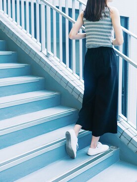「PULL&BEAR（プルアンドベア）のアイテム（シューズ）」を使った、Szeszeさん（メンズ・175cm）の夏コーディネート