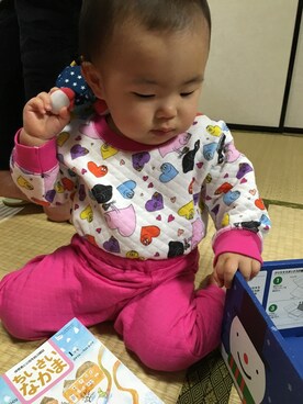 「UNIQLO（ユニクロ）のアイテム（その他）」を使った、Reiさん（キッズ・80cm）の冬コーディネート