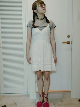 「Abercrombie&Fitch（アバークロンビーアンドフィッチ）のアイテム（ワンピース/ドレス）」を使った、みここさん（レディース・156cm）の秋コーディネート