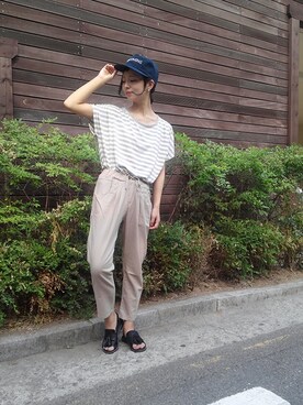 「NETSTAR（ネットスター）のアイテム（パンツ）」を使った、NETSTARさん（レディース・159cm）の夏コーディネート
