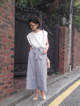 「NETSTAR（ネットスター）のアイテム（パンプス）」を使った、NETSTARさん（レディース・159cm）の夏コーディネート