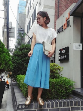 「NETSTAR（ネットスター）のアイテム（パンツ）」を使った、NETSTARさん（レディース・159cm）の夏コーディネート