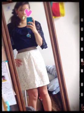 「HERE'S（HERE'S）のアイテム（その他アウター）」を使った、わいさん（レディース・163cm）の夏コーディネート