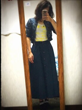 「HERE'S（HERE'S）のアイテム（その他アウター）」を使った、わいさん（レディース・163cm）の秋コーディネート