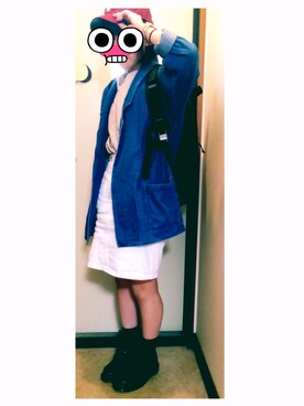 「アイテム（アナログ腕時計、ピンク系）」を使った、yrcさん（レディース・159cm）の秋コーディネート