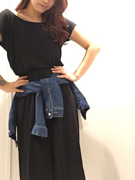 「rienda（リエンダ）のアイテム（オールインワン・サロペット）」を使った、midoriさん（レディース・164cm）の夏コーディネート