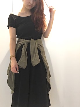 「rienda（リエンダ）のアイテム（オールインワン・サロペット）」を使った、midoriさん（レディース・164cm）の夏コーディネート