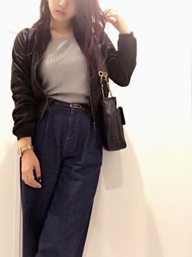 「chanel」｜「アイテム（ブルゾン）」を使った、midoriさん（レディース・164cm）の秋コーディネート
