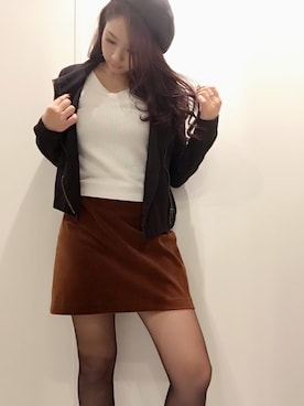 「SHEL’TTER（シェルター）のアイテム（ジャケット/アウター）」を使った、midoriさん（レディース・164cm）の秋コーディネート