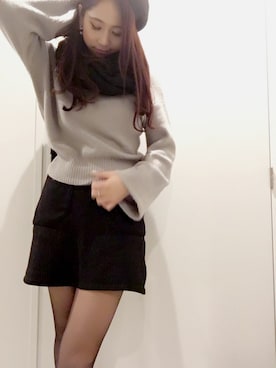 「eimy istoire」｜「アイテム（ハンチング/ベレー帽）」を使った、midoriさん（レディース・164cm）の秋コーディネート