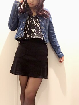 「EMODA」｜「アイテム（ハンチング/ベレー帽）」を使った、midoriさん（レディース・164cm）の秋コーディネート
