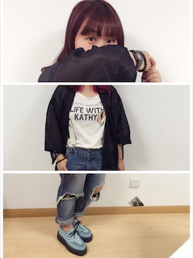 「MONKI」｜「アイテム（アナログ腕時計）」を使った、endlievanさん（レディース・158cm）の春コーディネート