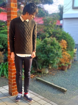 ひかるんさん(メンズ・180cm)の冬コーディネート