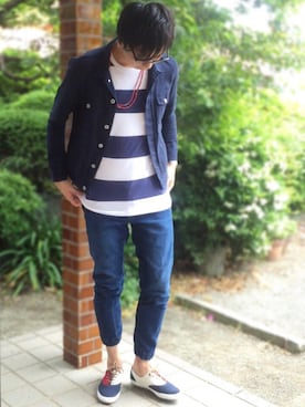 「AKM（エイケイエム）のアイテム（アナログ腕時計）」を使った、ひかるんさん（メンズ・180cm）の春コーディネート