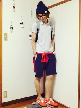 「膝上ショーツ」｜「アイテム（その他）」を使った、ヤマダ コウキさん（メンズ・175cm）の夏コーディネート