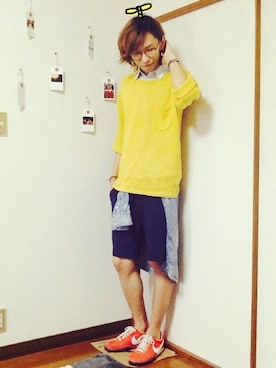 「膝上ショーツ」｜「アイテム（その他）」を使った、ヤマダ コウキさん（メンズ・175cm）の夏コーディネート