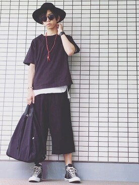 「wakami（ワカミ）のwakami / ワカミ 　別注 ネックレス                      （ネックレス、レッド系）」を使った、ヤマダ コウキさん（メンズ・178cm）の春コーディネート