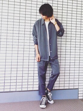 「EMODA（エモダ）のアイテム（その他アウター）」を使った、ヤマダ コウキさん（メンズ・178cm）の秋コーディネート