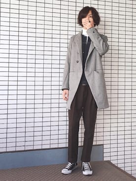 ヤマダ コウキさんの「Long coat」を使ったコーディネート