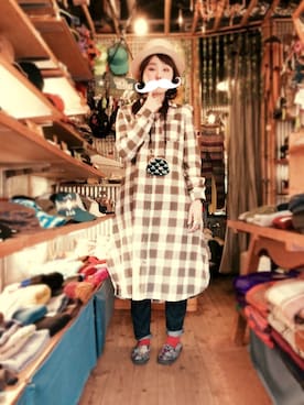 「おさげ」｜「アイテム（シャツワンピース）」を使った、sumiyoさん（レディース・163cm）の春コーディネート