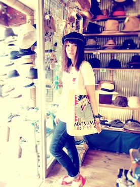 「アイテム（キャスケット）」を使った、sumiyoさん（レディース・163cm）の春コーディネート