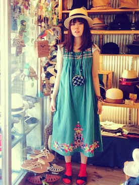 「アイテム（ワンピース）」を使った、sumiyoさん（レディース・163cm）の春コーディネート
