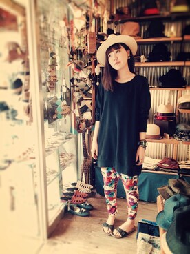 「H&M（エイチ・アンド・エム）のアイテム（スウェット）」を使った、sumiyoさん（レディース・163cm）の春コーディネート