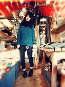 「OLD NAVY（オールドネイビー）のアイテム（トップス）」を使った、sumiyoさん（レディース・163cm）の秋コーディネート