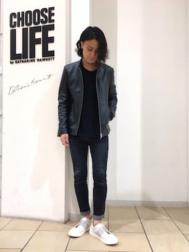 「HAMNETT（ハムネット）のアイテム」を使った、コイズミケイタロウさん（メンズ・175cm）の秋コーディネート