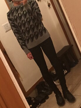 「SAINT LAURENT PARIS（サンローランパリ）のアイテム（ニット/セーター）」を使った、Hiroaki Takeiさん（メンズ・175cm）の秋コーディネート