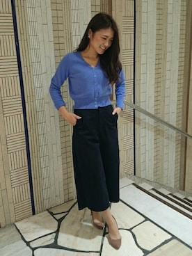 「アイテム（パンプス、イエロー系）」を使った、ARISAさん（レディース・160cm）の冬コーディネート