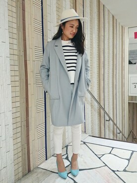「DRWCYS（ドロシーズ）のアイテム（チェスターコート）」を使った、ARISAさん（レディース・160cm）の冬コーディネート