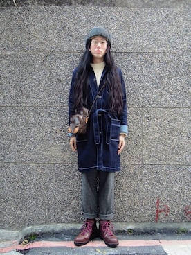 「LOUIS VUITTON（ルイヴィトン）のアイテム（ショルダーバッグ）」を使った、高中さん（メンズ・175cm・30代）の冬コーディネート