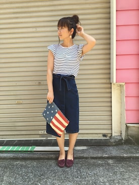 「アイテム（ピアス（両耳用））」を使った、Hana*さん（レディース・163cm・30代）の夏コーディネート