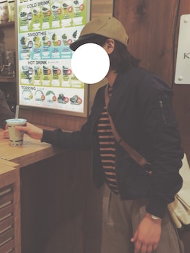「OLIVE des OLIVE（オリーブデオリーブ）のアイテム（MA-1）」を使った、rさん（レディース・160cm）の春コーディネート