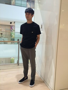 「Scye（サイ）のアイテム（Tシャツ/カットソー）」を使った、sugiyaさん（メンズ・171cm）の春コーディネート