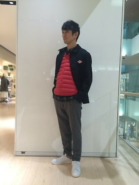 「アイテム（ダウンベスト）」を使った、sugiyaさん（メンズ・171cm）の秋コーディネート