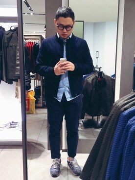 「pants」｜「アイテム（ジャケット/アウター）」を使った、이효수さん（メンズ・171cm）の冬コーディネート