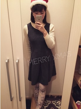 「アイテム（タイツ/ストッキング、ベージュ系）」を使った、やまねこ7さん（レディース・162cm）の冬コーディネート