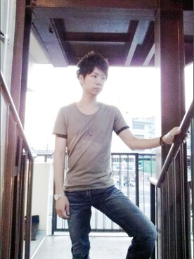 n.y.a h.h さんの「【wjk】Plain U-Neck TEE」を使ったコーディネート