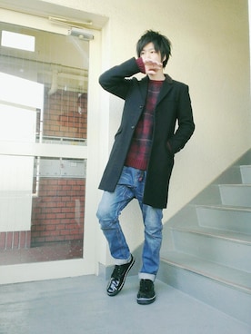 「And A（アンドエー）のアイテム（ジャケット/アウター）」を使った、n.y.a h.h さん（メンズ・165cm）の春コーディネート