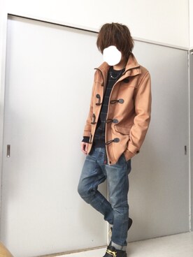 「L.H.P（エルエイチピー）のアイテム（ダッフルコート）」を使った、n.y.a h.h さん（メンズ・165cm）の冬コーディネート
