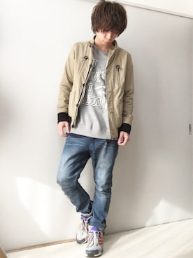 「DETAILS（ディテールズ）のアイテム（モッズコート）」を使った、n.y.a h.h さん（メンズ・165cm）の春コーディネート