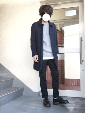 「Dr. Martens（ドクターマーチン）のDr.Martens VINTAGE1461（ブーツ）」を使った、n.y.a h.h さん（メンズ・165cm）の秋コーディネート