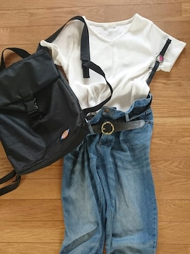 「Chico（チコ）のBYデニムPT（その他パンツ、ブルー系）」を使った、yuuuk11さん（レディース・163cm）の秋コーディネート