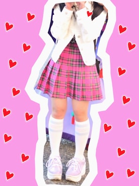 「PECOGIRL」｜みにぃちゃんさん（レディース・147cm）の春コーディネート